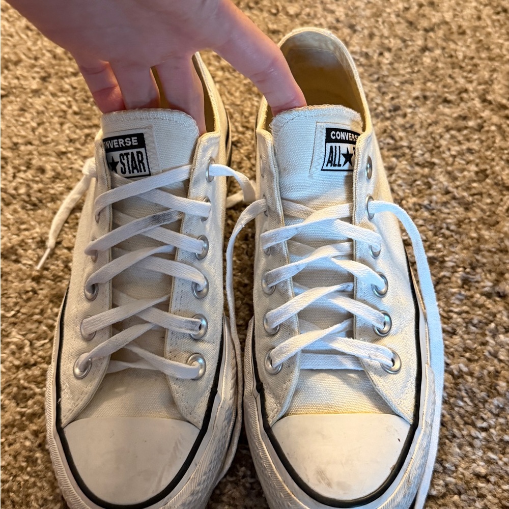 Platform Converse All Star White Sneakers